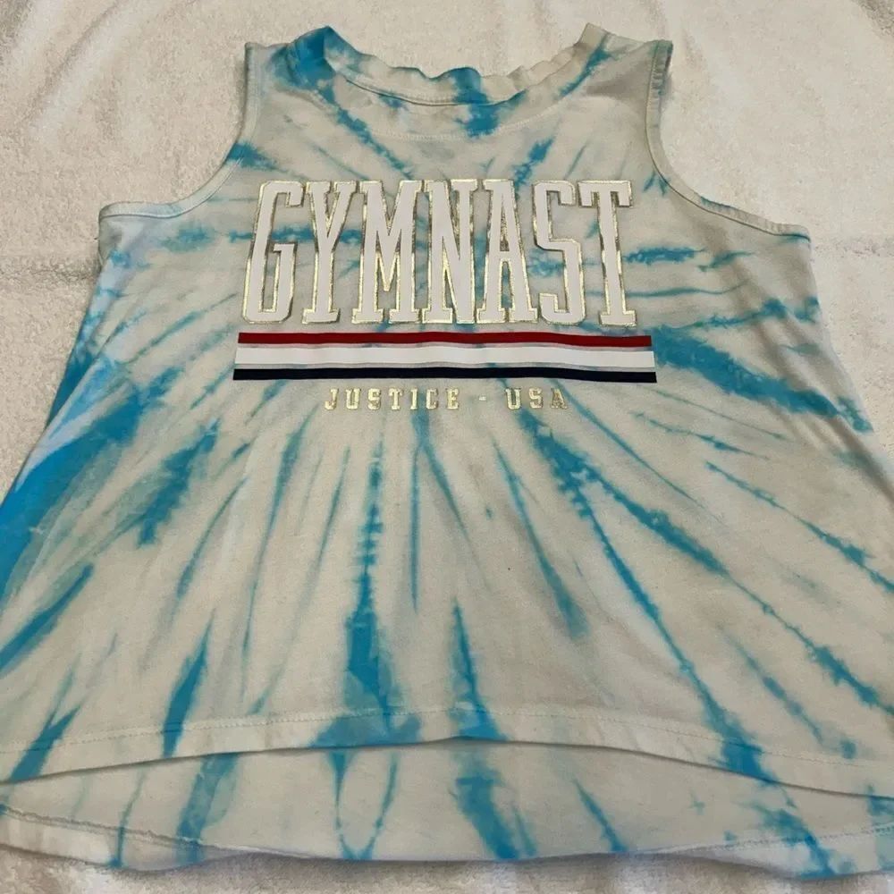 Justice Active Blue Tie-Dye Tank
